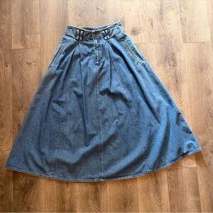 Liz wear Denim A-Line Midi Skirt Size 4